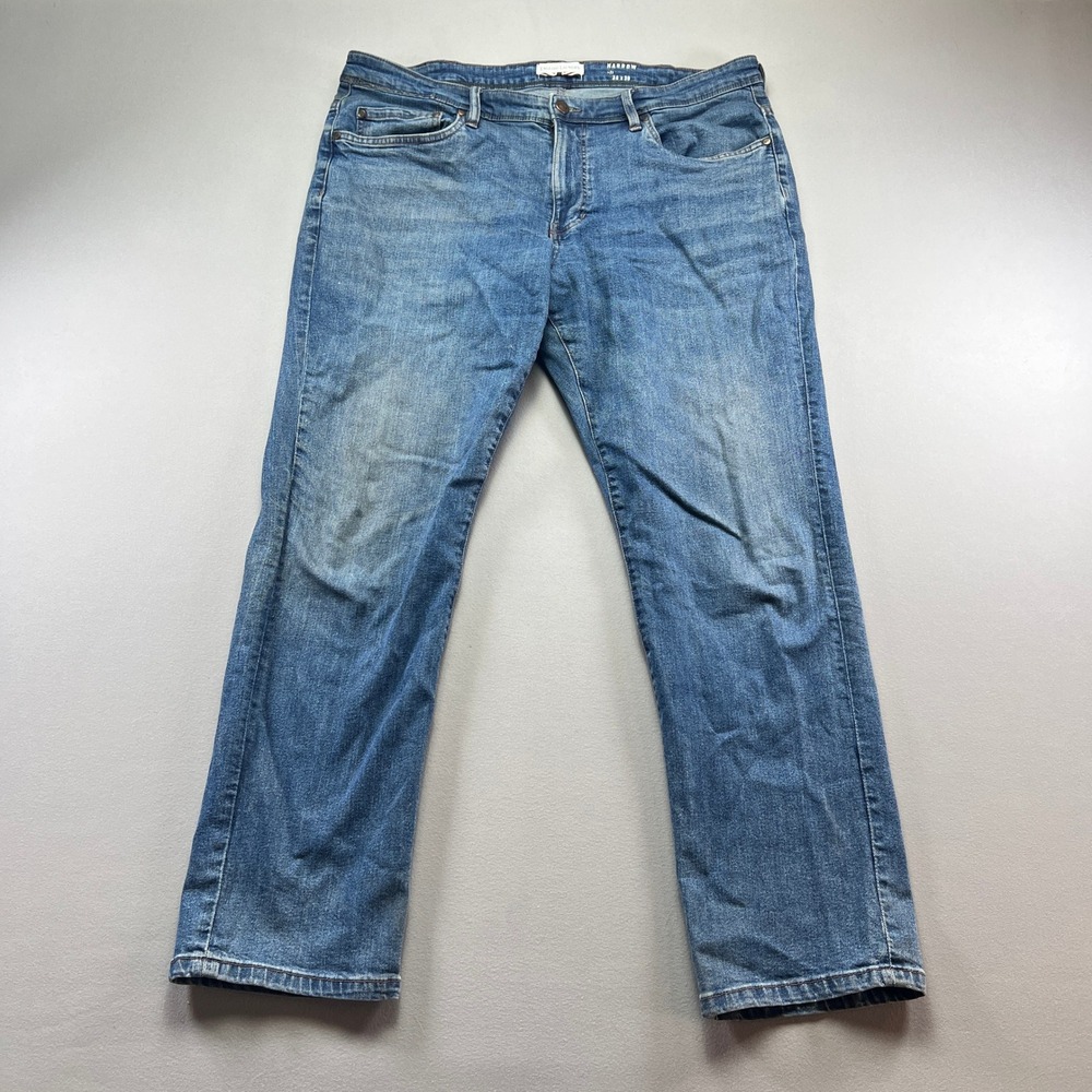 English Laundry Harrow Straight Jeans 38x30 Blue Denim Cotton Stretch Mid Rise